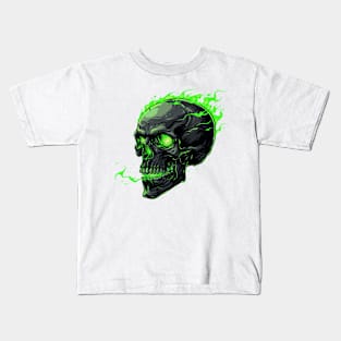 Ethereal Glow Skull Kids T-Shirt